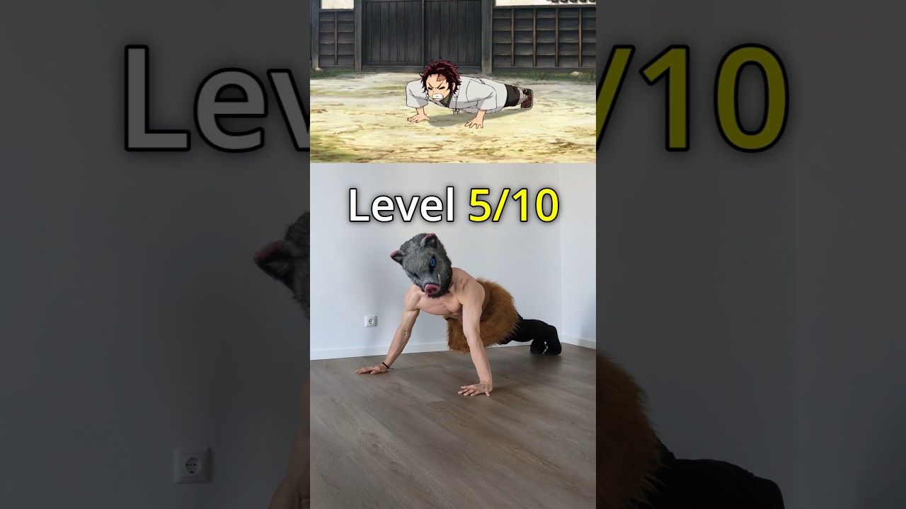 level 10 impossible Inosuke pose?💀 #demonslayer #inosuke #tanjiro #zenitsu #flexibility #gym #anime