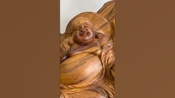 Tượng di lặc gỗ bách xanh mộc châu- Call hotline 0986 19 19 19 #langnghedonggiao