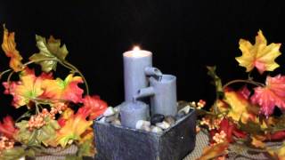 Candle tranquility tealight fountain Screensaver music sound, peaceful, relaxing art411candle ™
