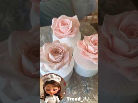أسهل طريقة لعمل وردة بلدي بالفوندانت زيني التورتة زي المحترفين وردة بلدي بالفوندانت في دقائق