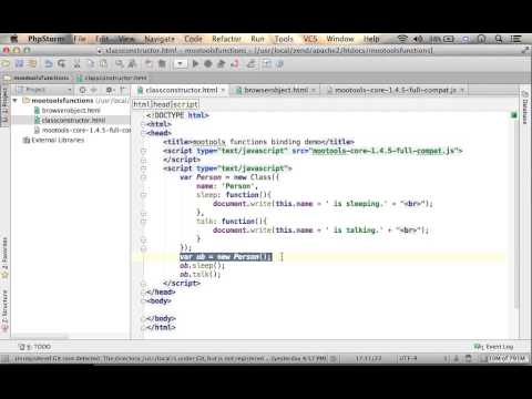 Define Simple Class using MooTools