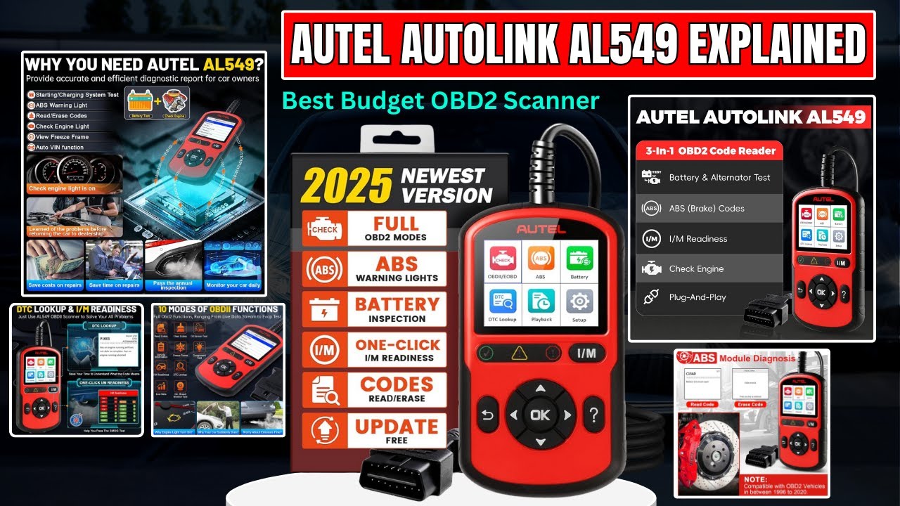 Autel AutoLink AL549 Explained – Best Budget OBD2 Scanner? - YouTube