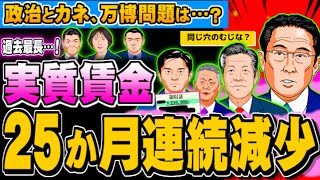 実質賃金25か月連続減少で過去最長 規正法、万博問題は(ぽぽんぷぐにゃんSTREAM) - 2024.06.05