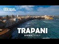 Trapani sicilia soustitres images de drone 4k italie vue den haut