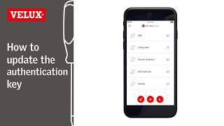 VELUX How to update the authentication key of the VELUX ACTIVE with NETATMO app screenshot 3