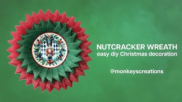 Easy Classic Christmas Decoration: #nutcracker #wreath #easydiy