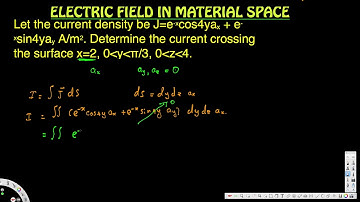 Determine the current crossing the surface x = 2 - Electric Field In Material Space - EM Field