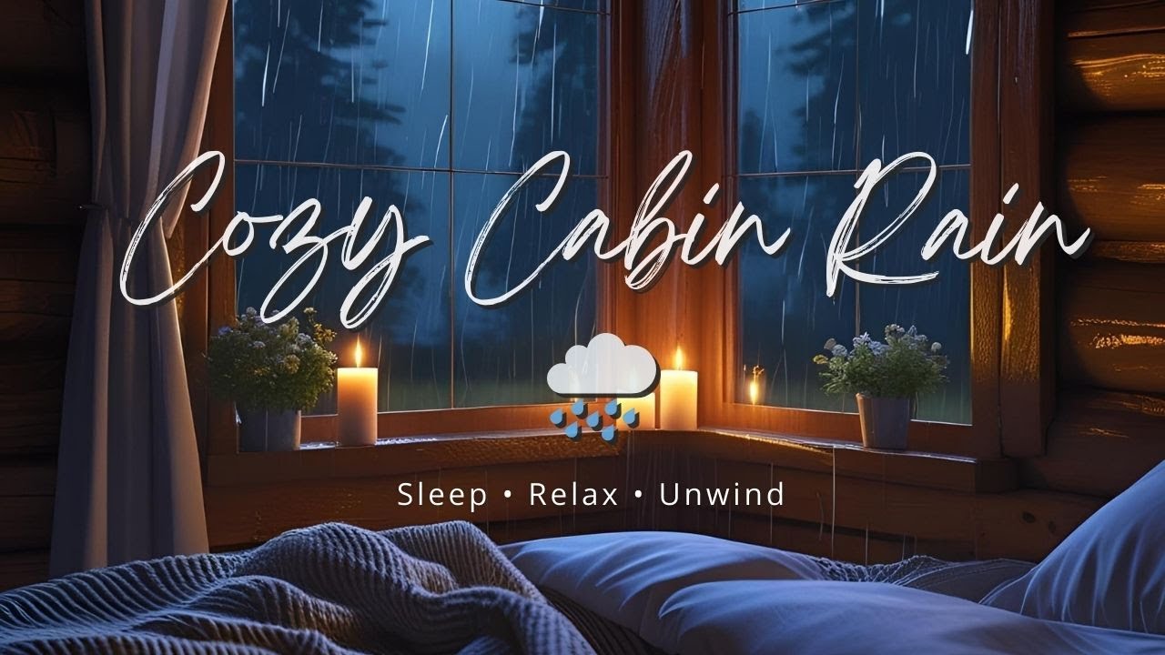 Cozy Cabin Rain Sounds 🌧️ | Deep Sleep Music for Relaxation & Stress ...