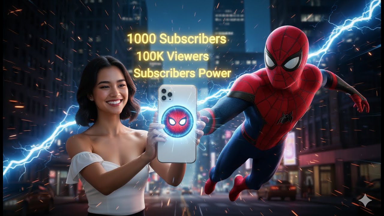 Spider man Button Subscribe AI Video 