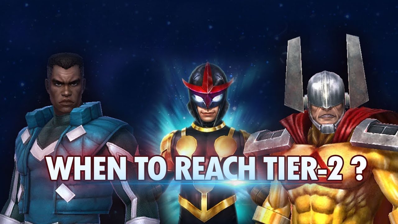 Marvel Future Fight Best Tier 2 2021 WHEN TO REACH TIER 2? NOVA, ANTI MAN AND BLUE MARVEL   MARVEL 