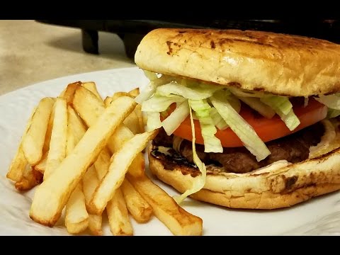 Video: Homemade Burgers With Fried Potatoes. Step-by-step Recipe With Photo