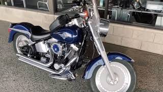 1996 Harley-Davidson Fat Boy with Vance & Hines pipes idling