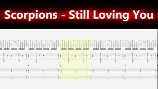 Scorpions - Still Loving You - Easy bass tutorial+rhythm guitar+tabs (Standard Tuning EADGBE) A4=440