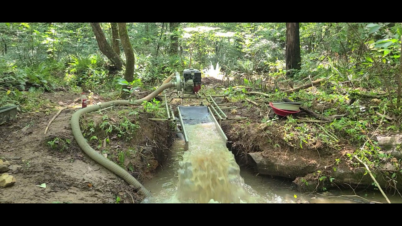 Mountain creek gold mine NC dredging river gold prospecting clean up