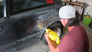 Honda Civic Quarter Panel Repair W/ @HarborFreight Dent Repair Tool