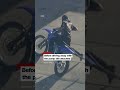 Biker stops for gas in the middle of wild police chase