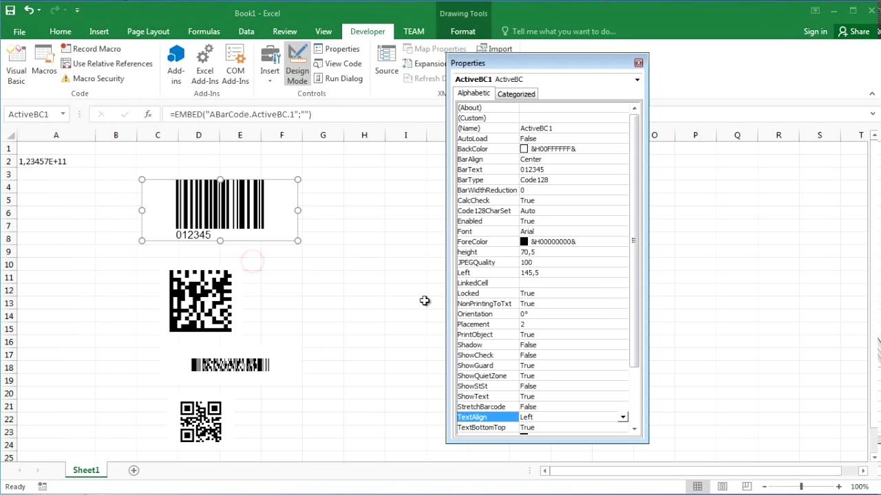 code 128 barcode generator for excel