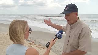 NJ town dealing with significant beach erosions as Hurricane Erin passed