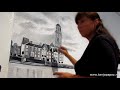 Muurschildering Deventer skyline! - Tanja Papez Muurschilderingen