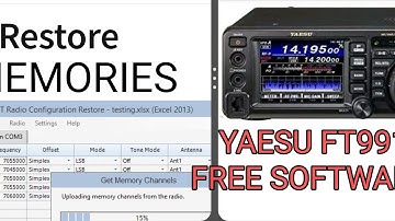 YAESU FT991- Free Memory Software- Ftrestore- VK2BYI