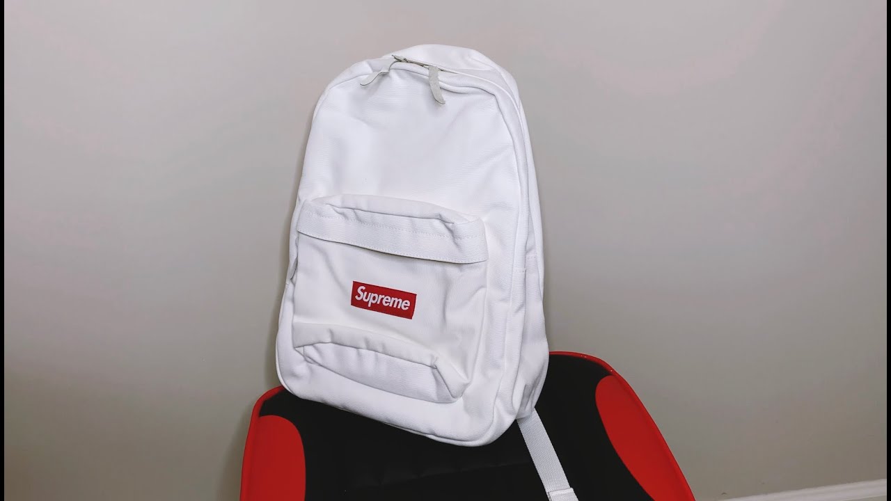 Supreme Canvas Backpack White