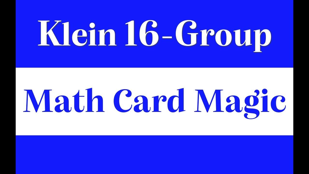 Klein Ngroups (A Generalization of the Klein 4group) YouTube