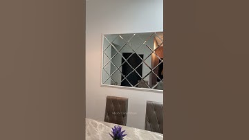Diamond cut wall mirror for modern home  #DiamondCutMirror #LuxuryWallMirror #ModernHomeDecor