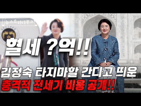 김정숙 혼자 <strong>타지마할</strong> 관광하러 띄운 전세기 비용 가격은 얼마일까? [뉴스트라다무스]