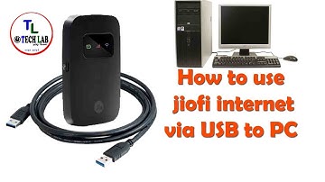jiofi internet via USB to PC