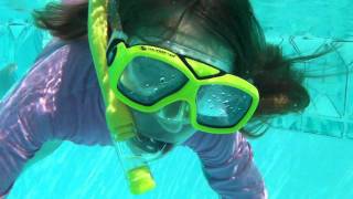 Leah and Boo in the pool