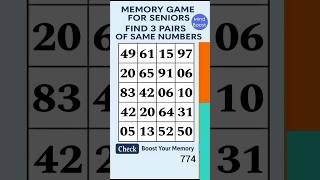 Easy Brain Exercise for Seniors – Simple Daily Activity for Active Minds | Match the Numbers