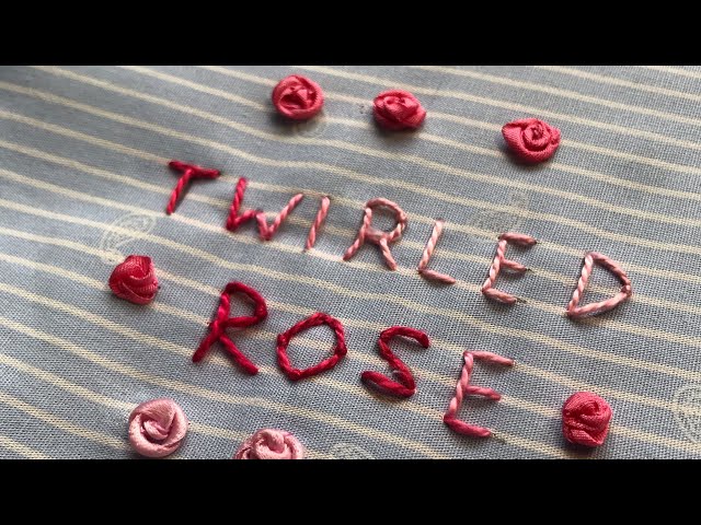 164. Twirled ribbon rose - slow stitching - dictionary of 164. Twirled ribbon rose - slow stitching - dictionary of