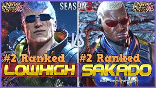 T8 S3 ▰ LOWHIGH (#2 Ranked Bryan) Vs SAKADO (#2 Ranked Raven) ▰ Tekken 8 High Level Gameplay