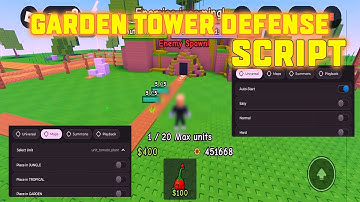 *FREE* Garden Tower Defence Script - AUTO FARM | GTD Exploit