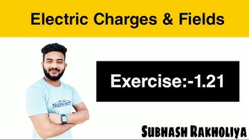 NCERT Solution | Class 12 Physics | Exercise 1.21 | Electric Fields & Charges by Subhash Rakholiya