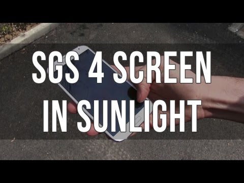 Samsung Galaxy S4 sunlight/outdoor screen test vs iPhone 5 and Galaxy S3
