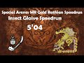 Mhwib special arena gold rathian speedrun 54  insect glaive speedrun