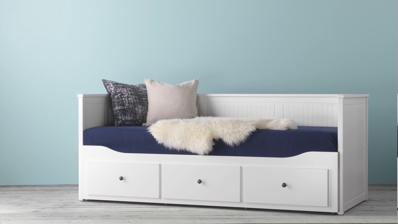 Ikea Hemnes Daybed With 3 Drawers 2 Mattresses Youtube