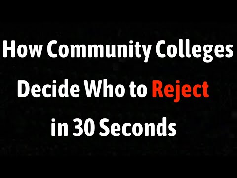 Video: Colegiile comunitare acceptă pe toată lumea?