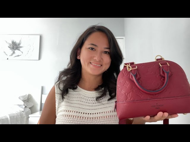 Louis Vuitton Neo Alma BB bag review. Cherry Berry colour 