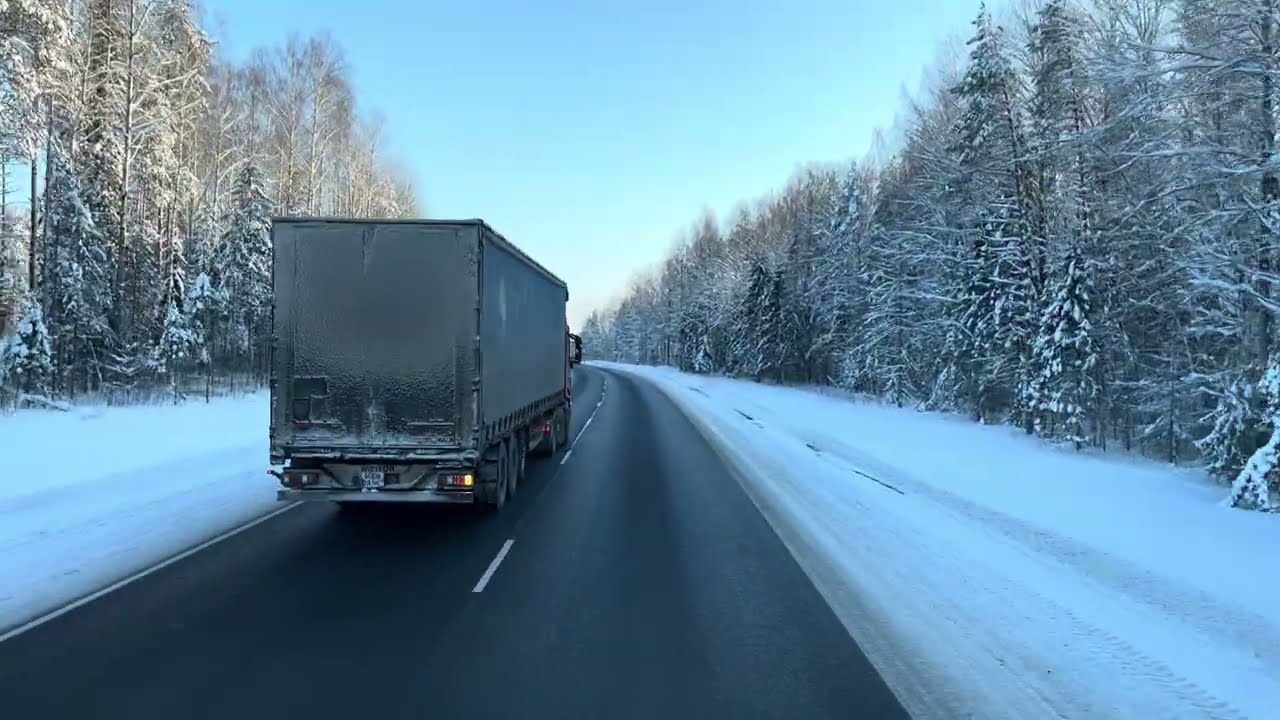 Nothing but Snow and Road | Truck Driver POV ASMR
