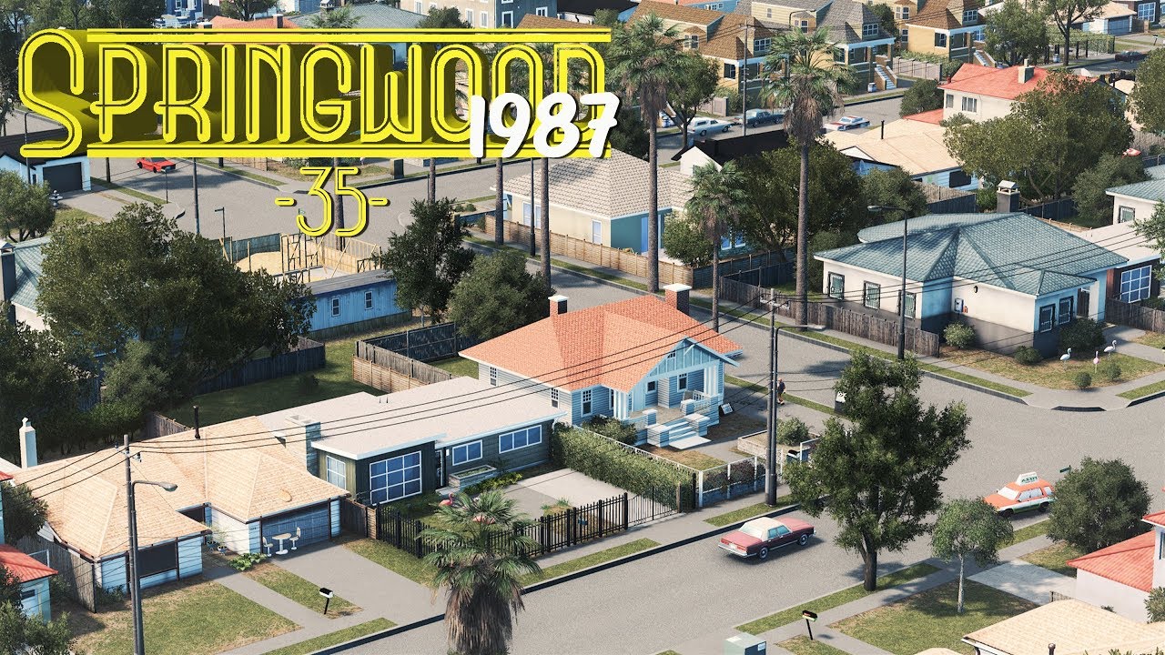 Cities Skylines Springwood Retro Houses & ANNOUNCEMENTS EP35 YouTube