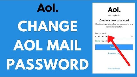 Change AOL MAIL Password (2022) | How to Change My AOL Mail Login Password