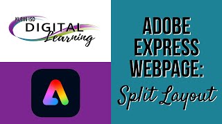 Adobe Express Webpage: Split Layout