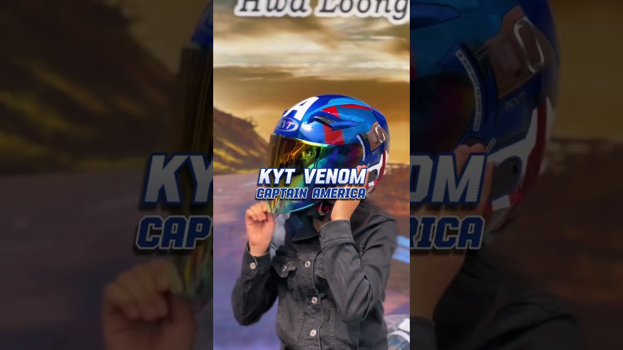 UNBOXING KYT VENOM MARVEL CAPTAIN AMERICA DOUBLE VISOR - OPEN FACE HELMET🔥