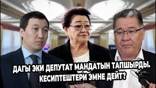 Дагы эки депутат мандатын тапшырды. Кесиптештери эмне дейт?