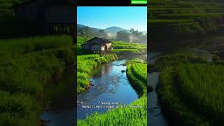 Rumah Panggung Sederhana Di Tepi Sungai U0026 Sawah  Damai Banget shorts