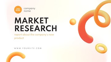 Free Orange Chart Business Company Market Research Report Video Template (Customizable) - FlexClip