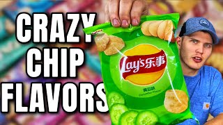 Americans Try Weird Asian Chip Flavors!