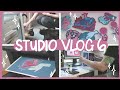 studio vlog 6 | new printer, making stickers and designing packaging